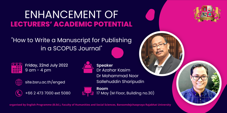 How to Write a Manuscript for Publishing in a SCOPUS Journal