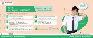 ประกาศรายชื่อผู้ผ่านคัดเลือก ระดับปริญญาตรีภาคปกติ (รอบที่1) portfolio